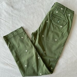 Driftwood Daisy Embroidered Chino Pants
